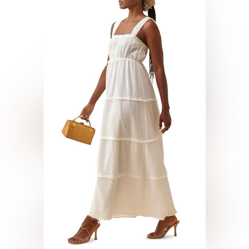 Reformation Ivie Maxi Dress white size Medium